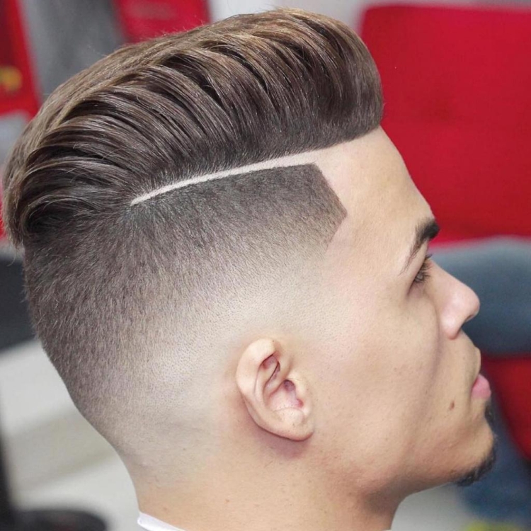 Men's haircuts with shaved temples with names and examples