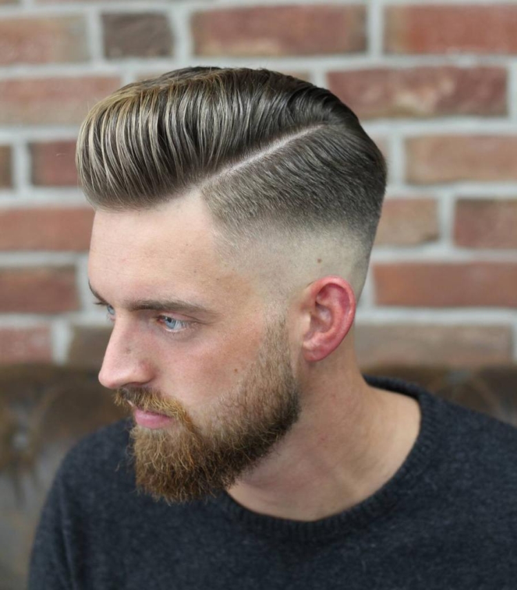 Men's haircuts with shaved temples with names and examples