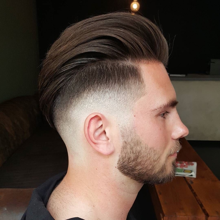 Men's haircuts with shaved temples with names and examples