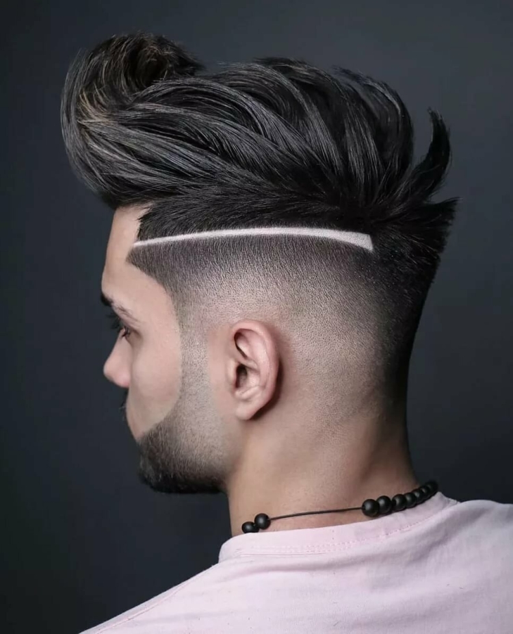 Men's haircuts with shaved temples with names and examples