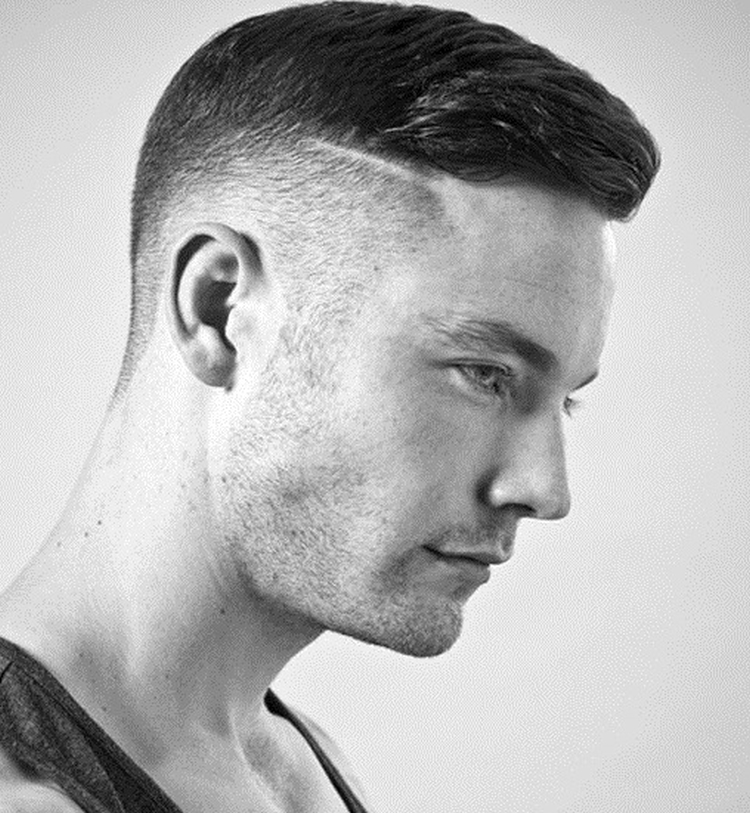 Men's haircuts with shaved temples with names and examples