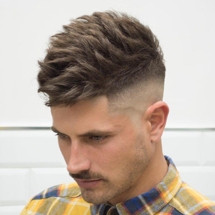 Men's haircuts with shaved temples with names and examples