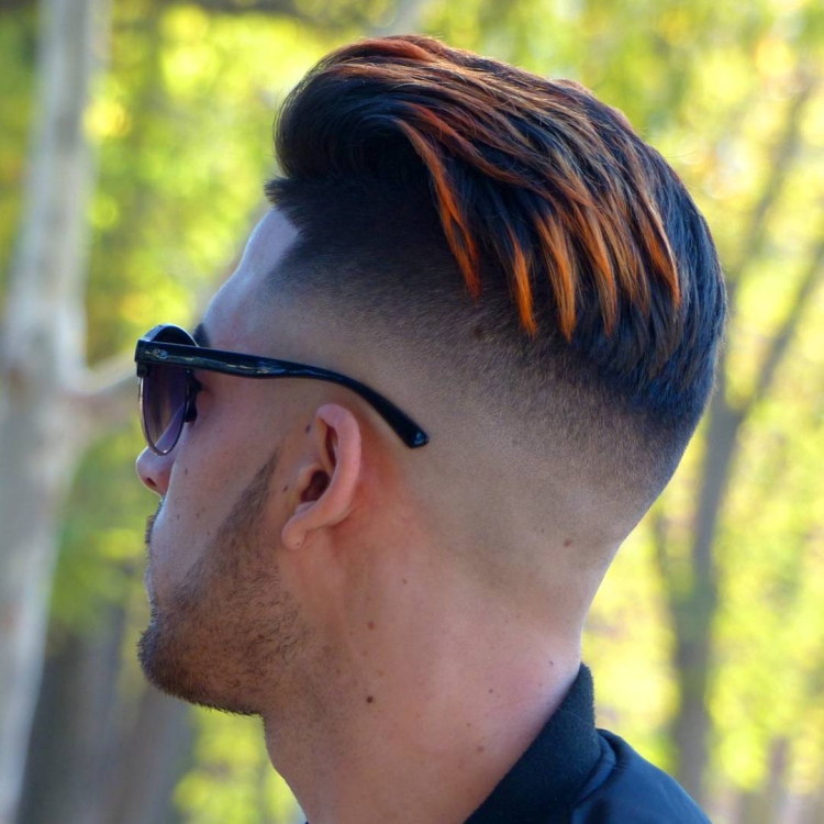 Men's haircuts with shaved temples with names and examples