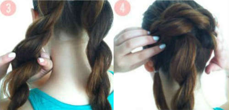 Do-it-yourself bun for long hair