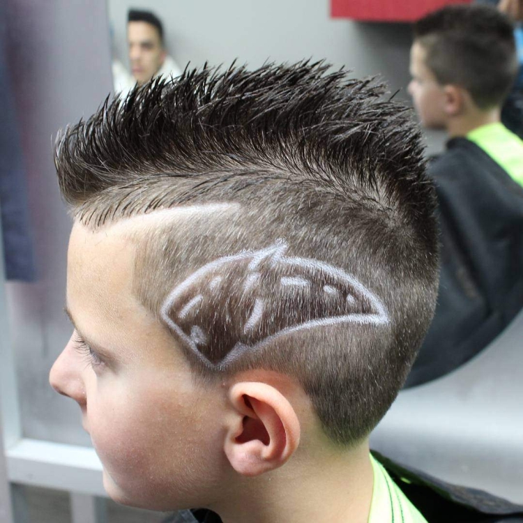 Hairstyle ideas with drawings on the head for boys