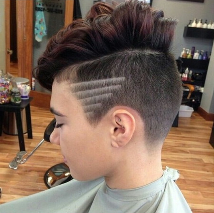 Hairstyle ideas with drawings on the head for boys