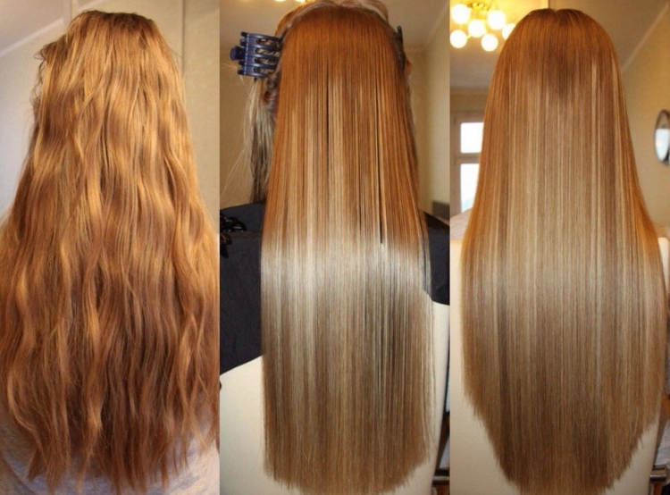 Keratin hair straightening