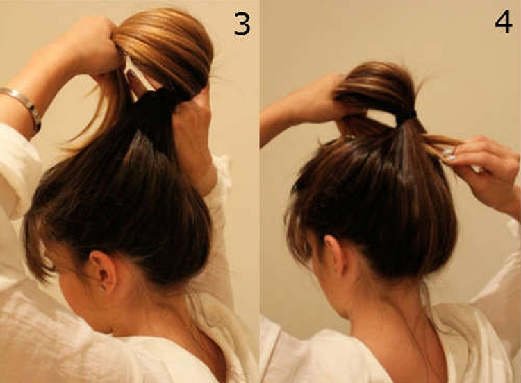 Do-it-yourself bun for long hair