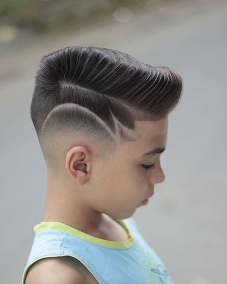 Hairstyle ideas with drawings on the head for boys