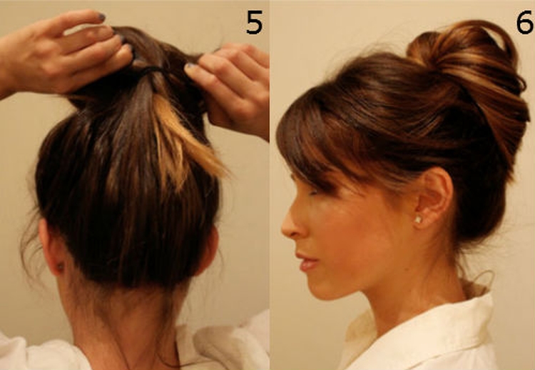 Do-it-yourself bun for long hair