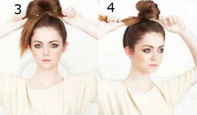 Do-it-yourself bun for long hair