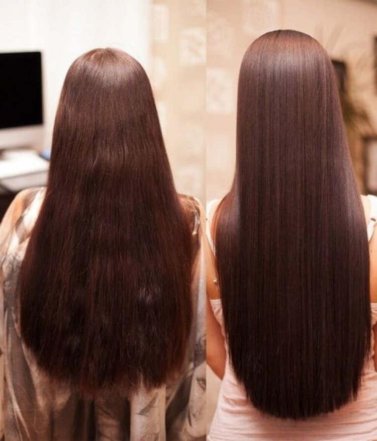 Keratin hair straightening