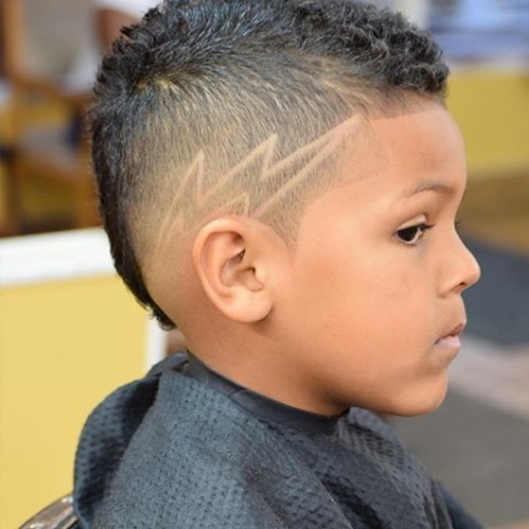 Hairstyle ideas with drawings on the head for boys