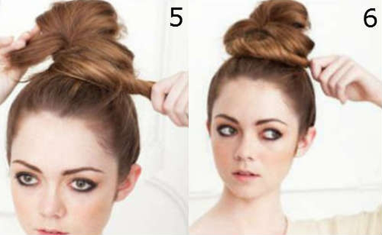 Do-it-yourself bun for long hair