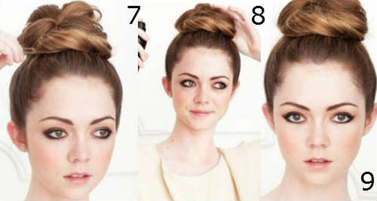 Do-it-yourself bun for long hair