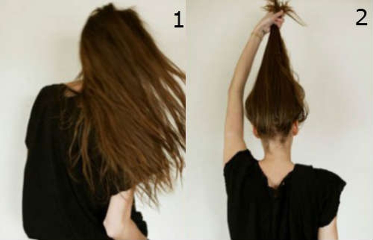 Do-it-yourself bun for long hair