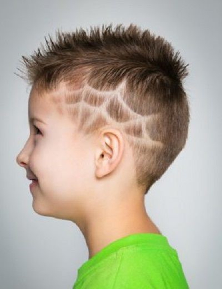 Hairstyle ideas with drawings on the head for boys