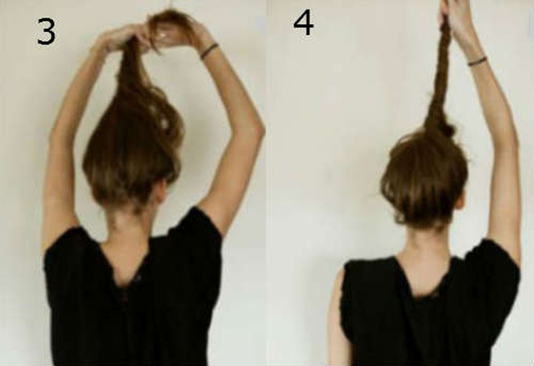 Do-it-yourself bun for long hair