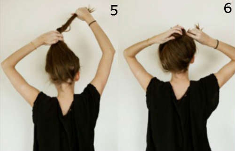 Do-it-yourself bun for long hair