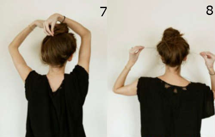 Do-it-yourself bun for long hair