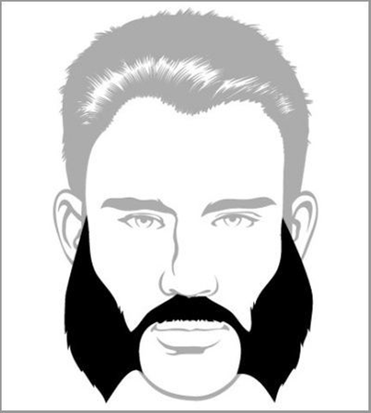 Types and forms of popular beards for men with examples and names