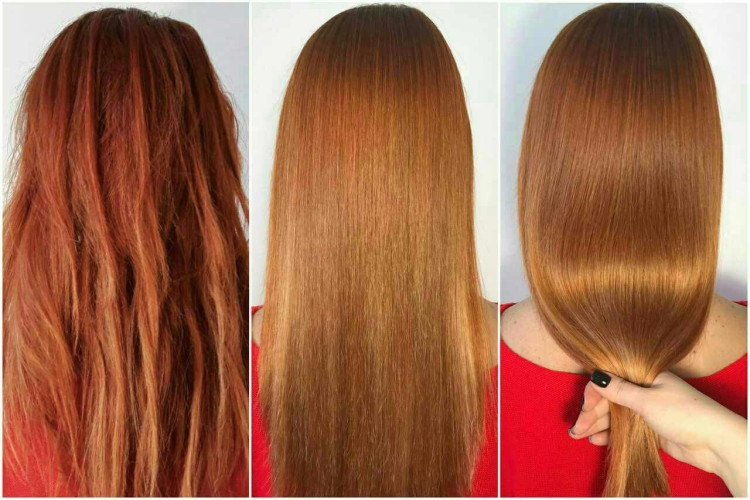 Keratin hair straightening