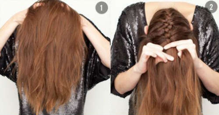 Do-it-yourself bun for long hair