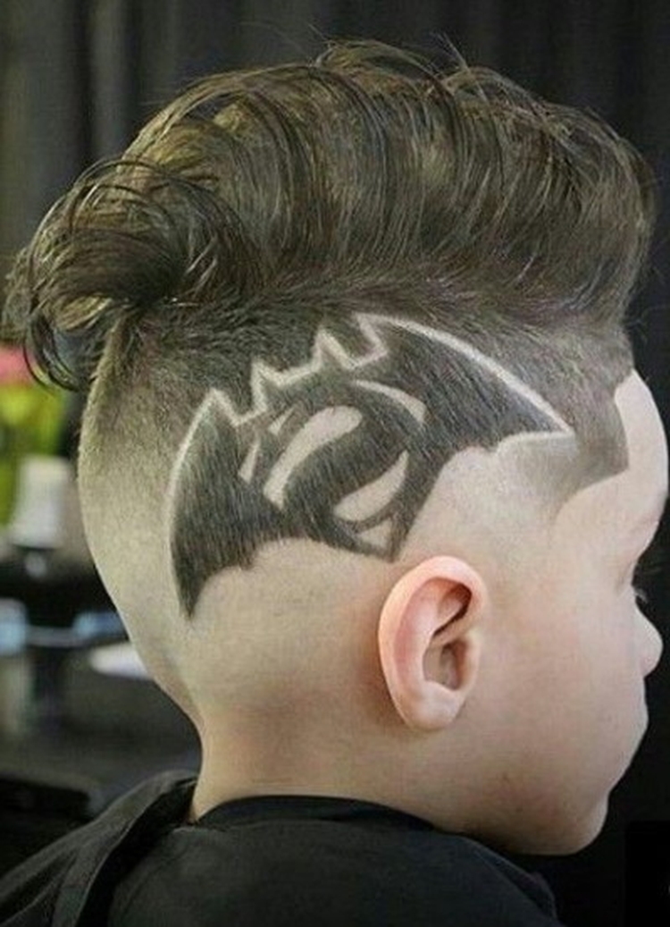 Hairstyle ideas with drawings on the head for boys