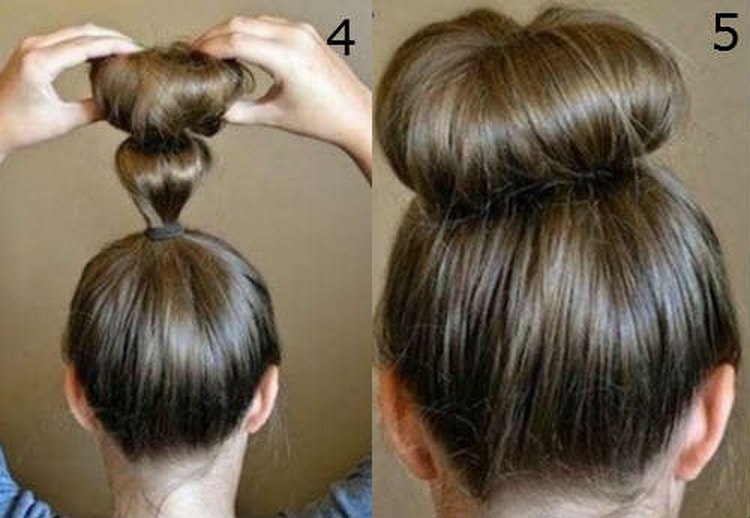 Do-it-yourself bun for long hair