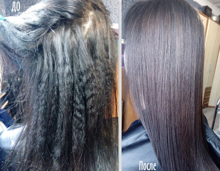 Keratin hair straightening