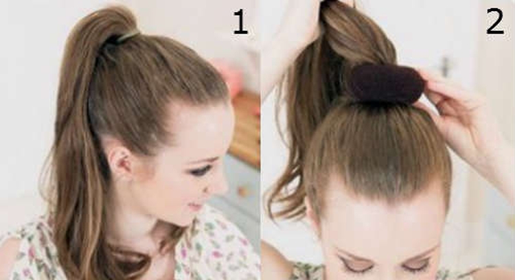 Do-it-yourself bun for long hair