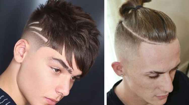 Hairstyle ideas with drawings on the head for boys