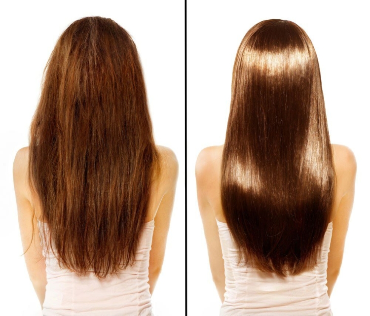 Keratin hair straightening