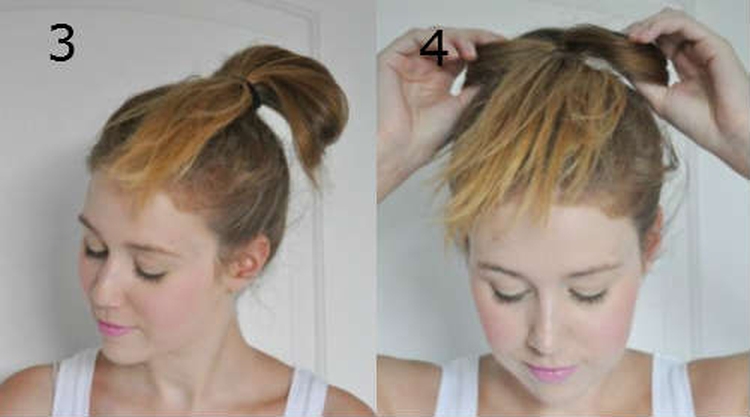 Do-it-yourself bun for long hair