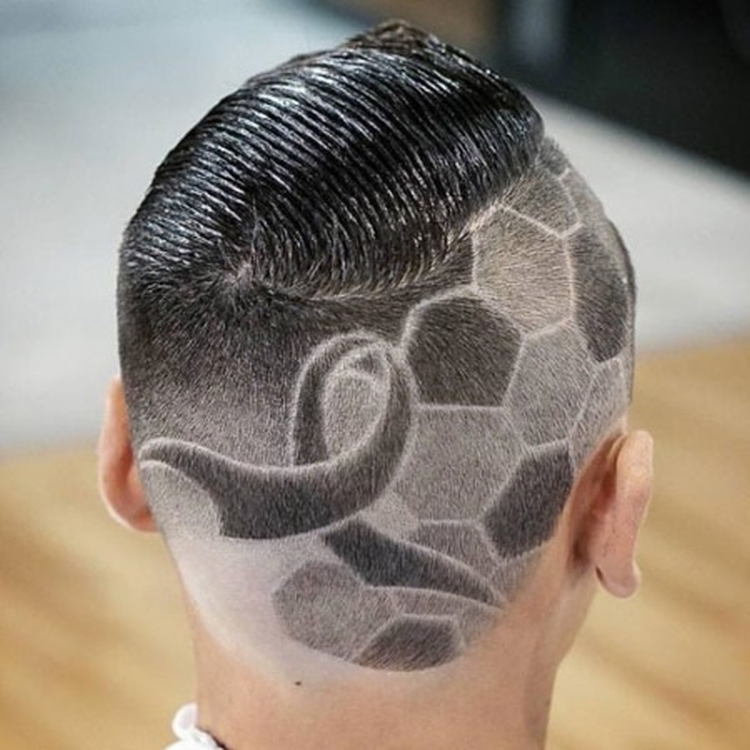 Hairstyle ideas with drawings on the head for boys