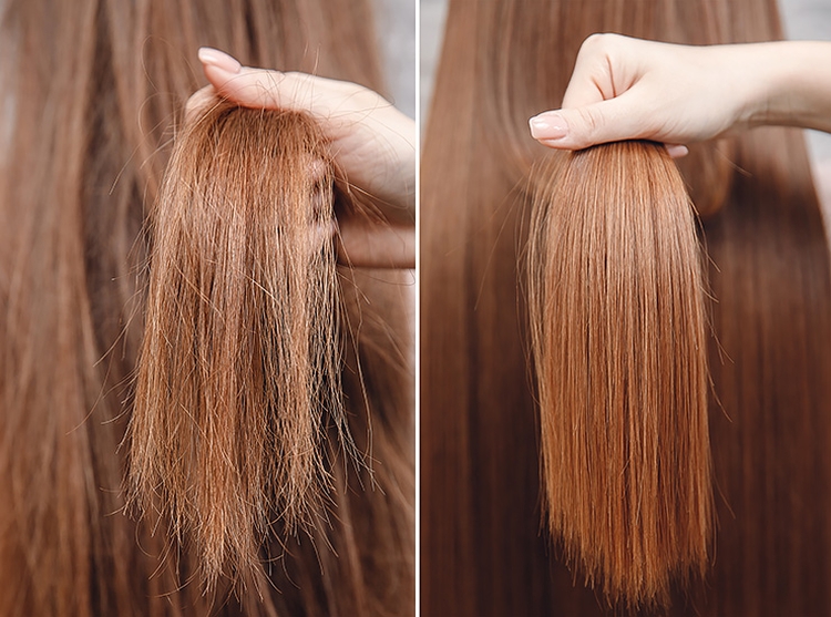 Keratin hair straightening