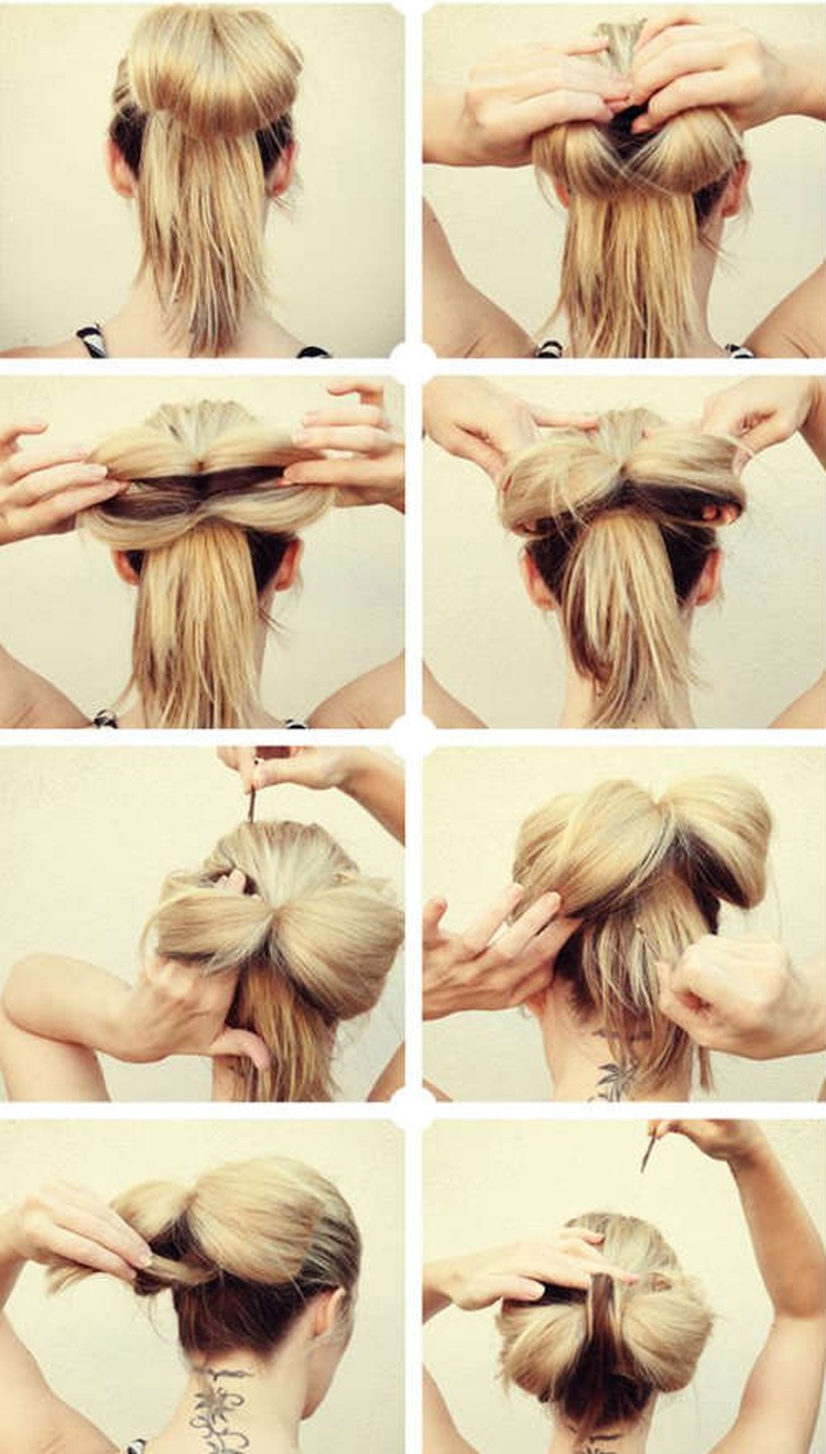 Do-it-yourself bun for long hair