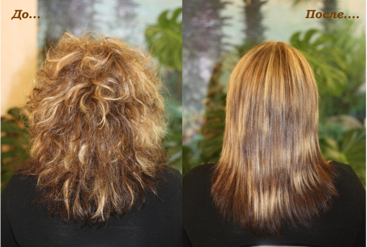 Keratin hair straightening