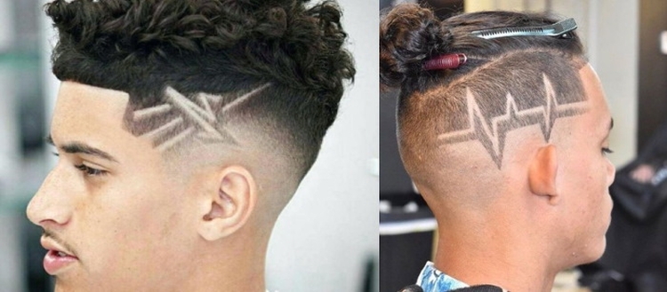 Hairstyle ideas with drawings on the head for boys