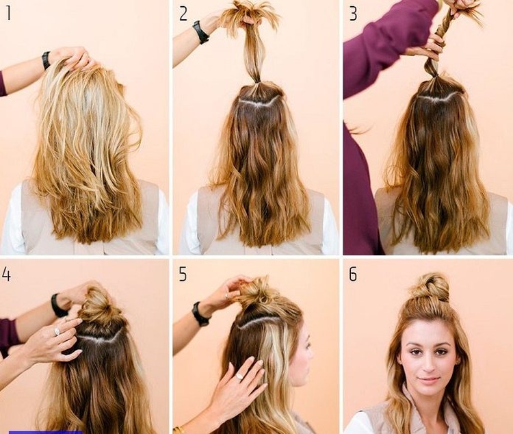 Do-it-yourself bun for long hair