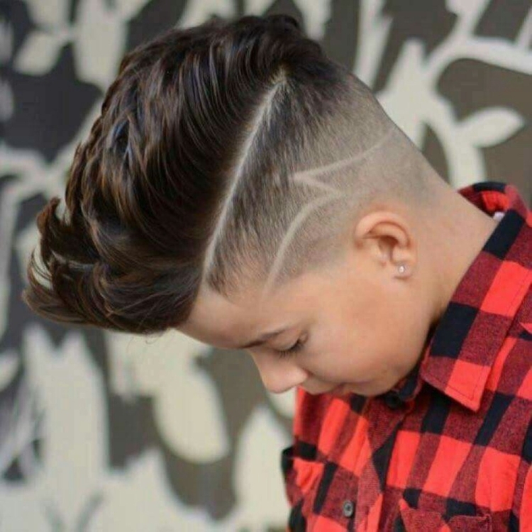 Hairstyle ideas with drawings on the head for boys