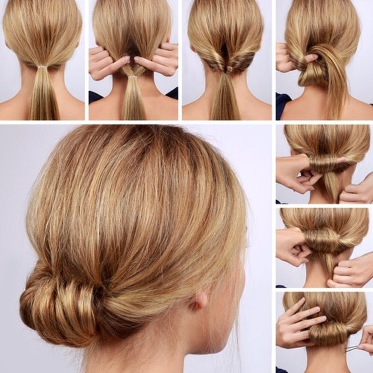 Do-it-yourself bun for long hair