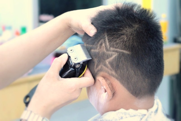 Hairstyle ideas with drawings on the head for boys