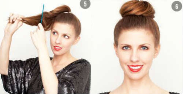 Do-it-yourself bun for long hair