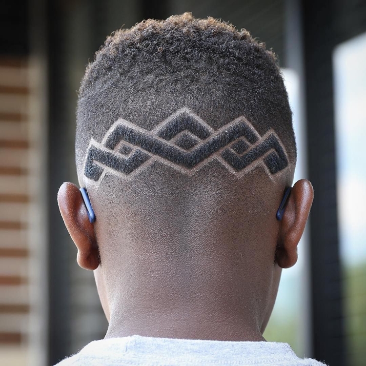 Hairstyle ideas with drawings on the head for boys