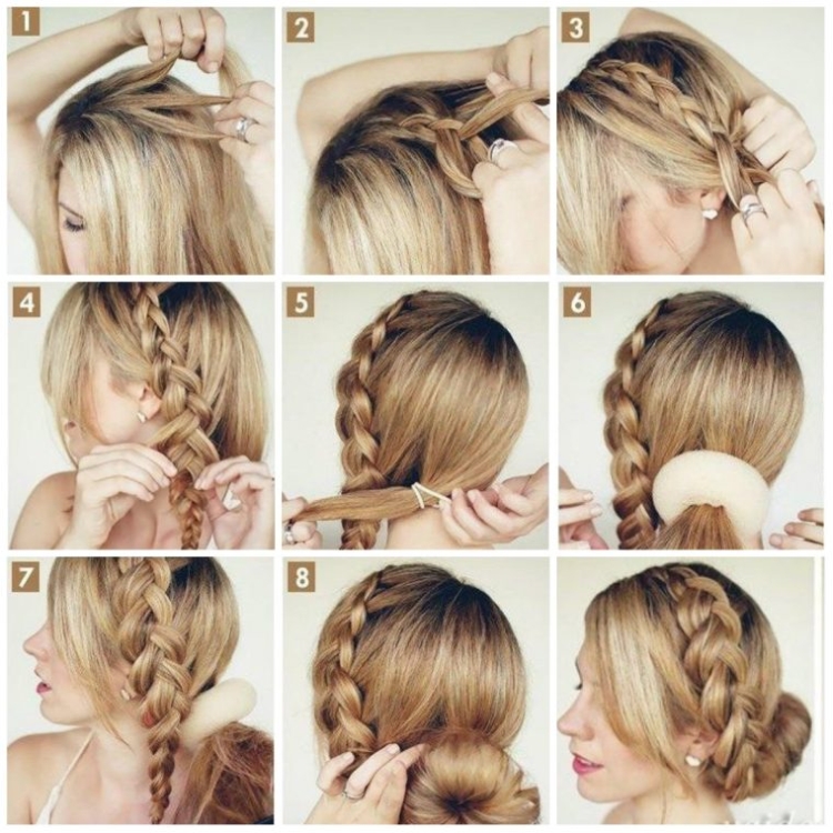 Do-it-yourself bun for long hair