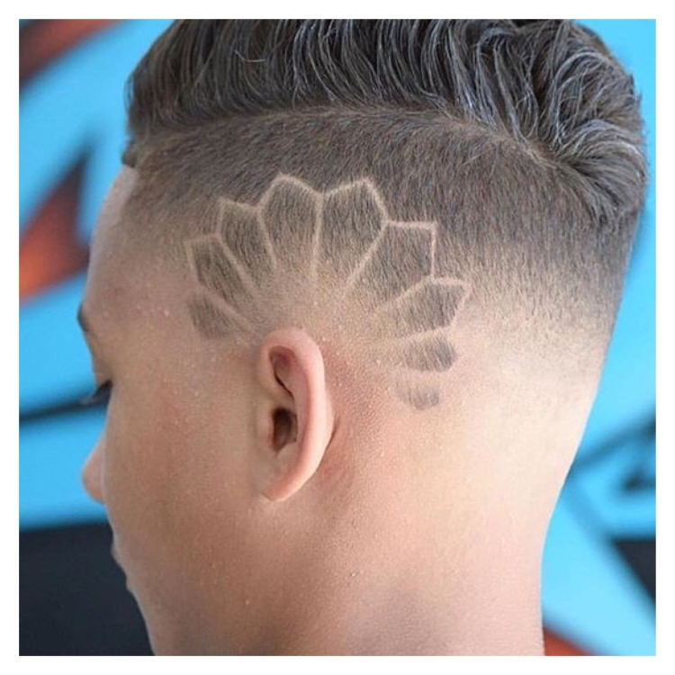 Hairstyle ideas with drawings on the head for boys