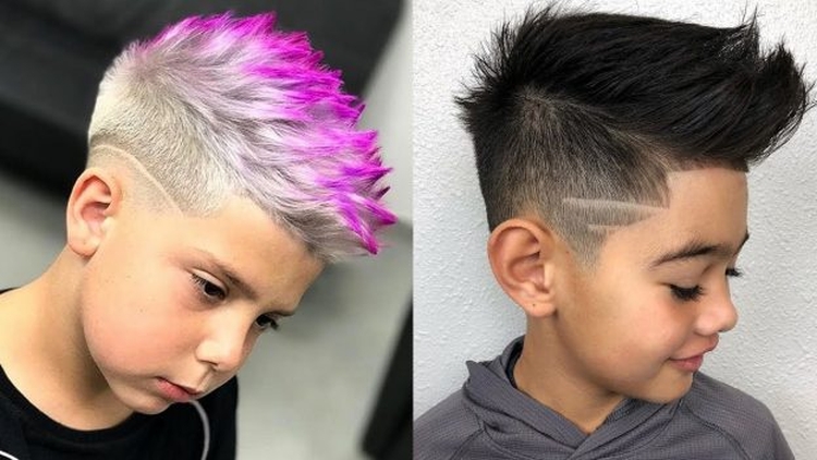 Hairstyle ideas with drawings on the head for boys