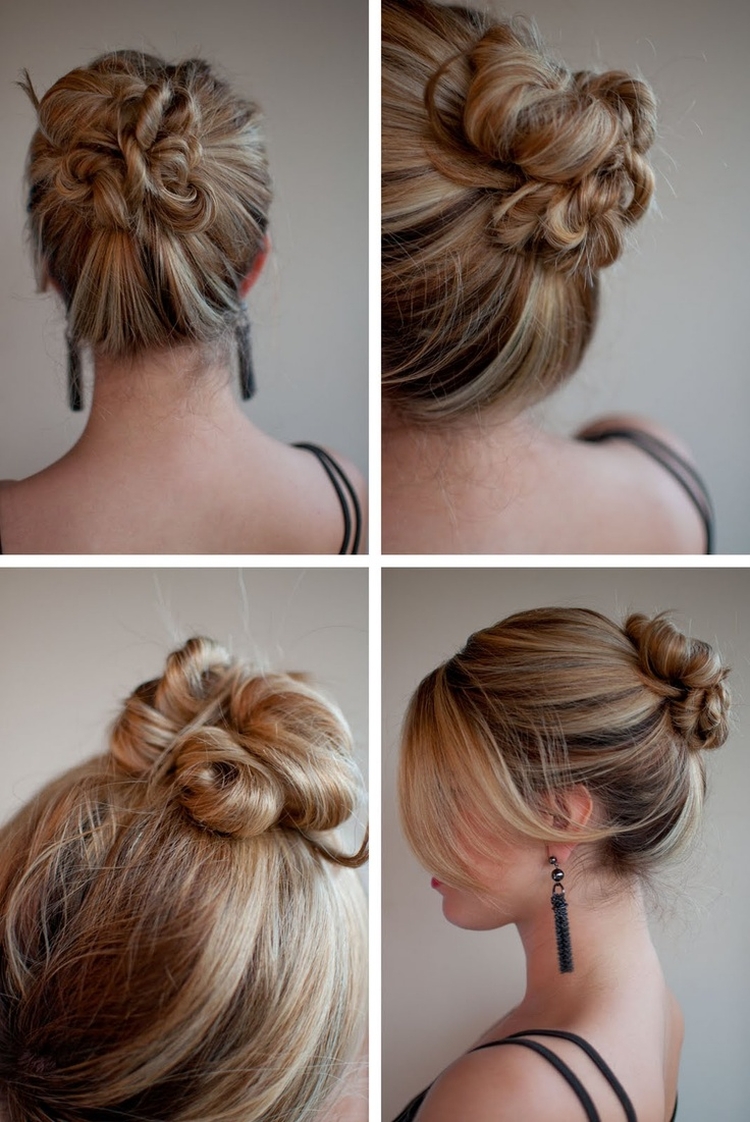 Do-it-yourself bun for long hair