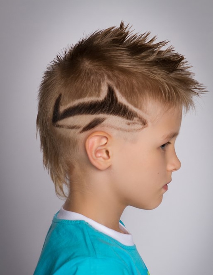 Hairstyle ideas with drawings on the head for boys